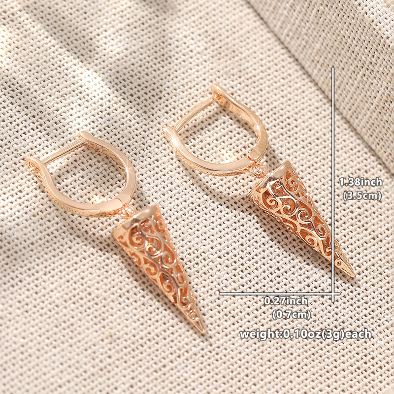 Women's Vintage Rose Conical Bubbling Earrings